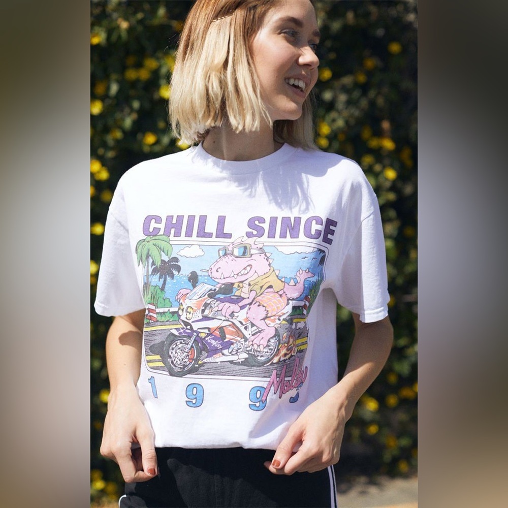 Brandy Melville John Galt Chill Since 93 Vintage Look Graphic T Shirt